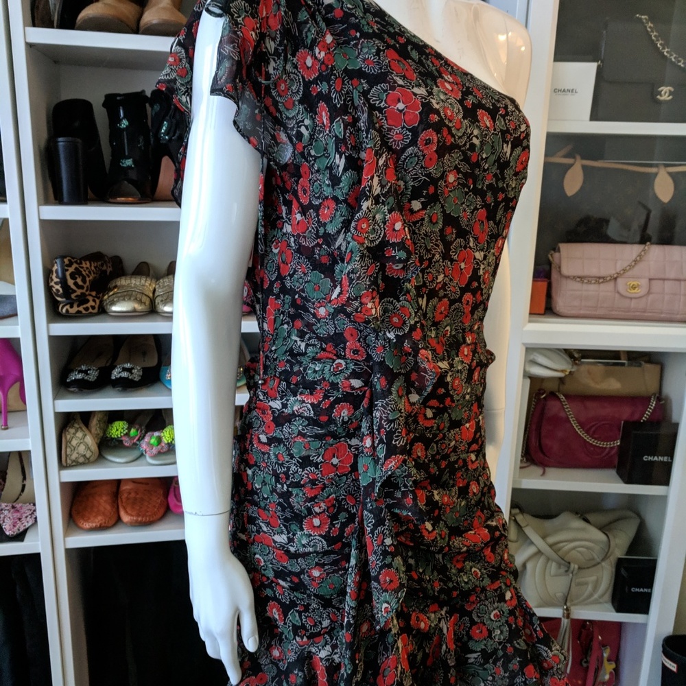 VERONICA BEARD Ballard One-Shoulder Ruffle Dress - Picture 3 of 7